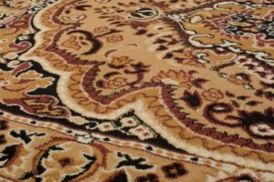 Teppich Atlas Beige Braun Traditionell Medaillon