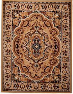 Teppich Atlas Beige Braun Traditionell Medaillon