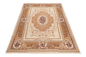 Teppich Atlas Creme Beige Traditionell Medaillon