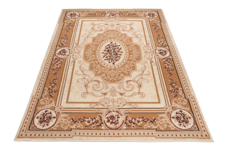 Teppich Atlas Creme Beige Traditionell Medaillon