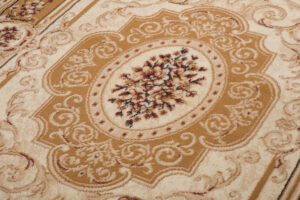 Teppich Atlas Creme Beige Traditionell Medaillon