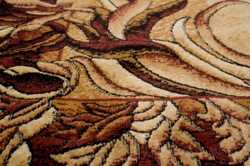 Teppich Atlas Beige Braun Klassisch Blätter