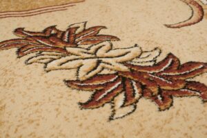 Teppich Atlas Beige Braun Klassisch Blätter