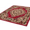 Teppich Atlas Rot Beige Traditionell Rosette
