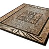 Teppich Atlas Schwarz Braun Tier Print Safari