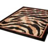 Teppich Atlas Schwarz Beige Tier Print Tiger