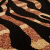 Teppich Atlas Schwarz Beige Tier Print Tiger