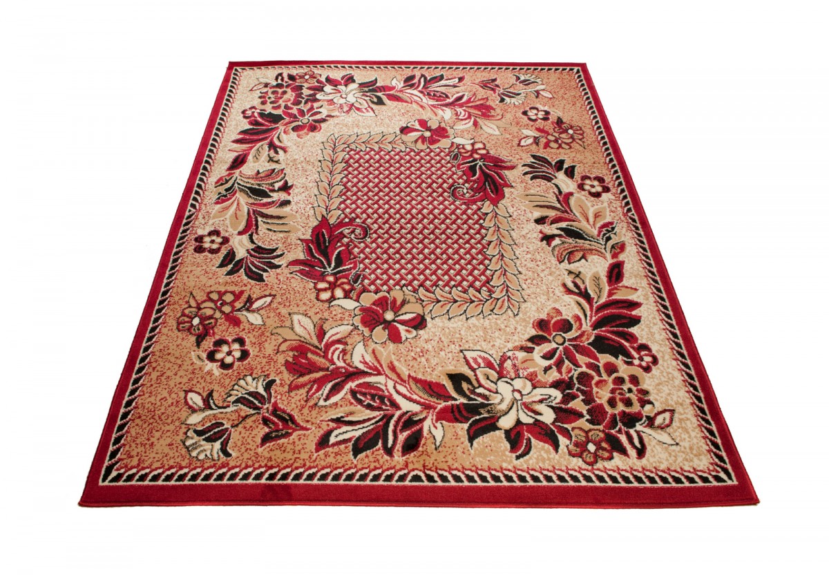 Teppich Atlas Beige Rot Modern Floral