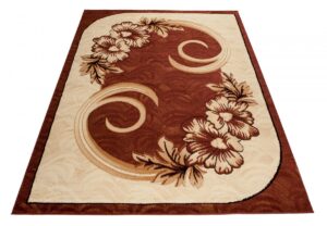 Teppich Atlas Braun Beige Klassisch Floral