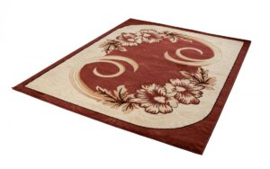 Teppich Atlas Braun Beige Klassisch Floral