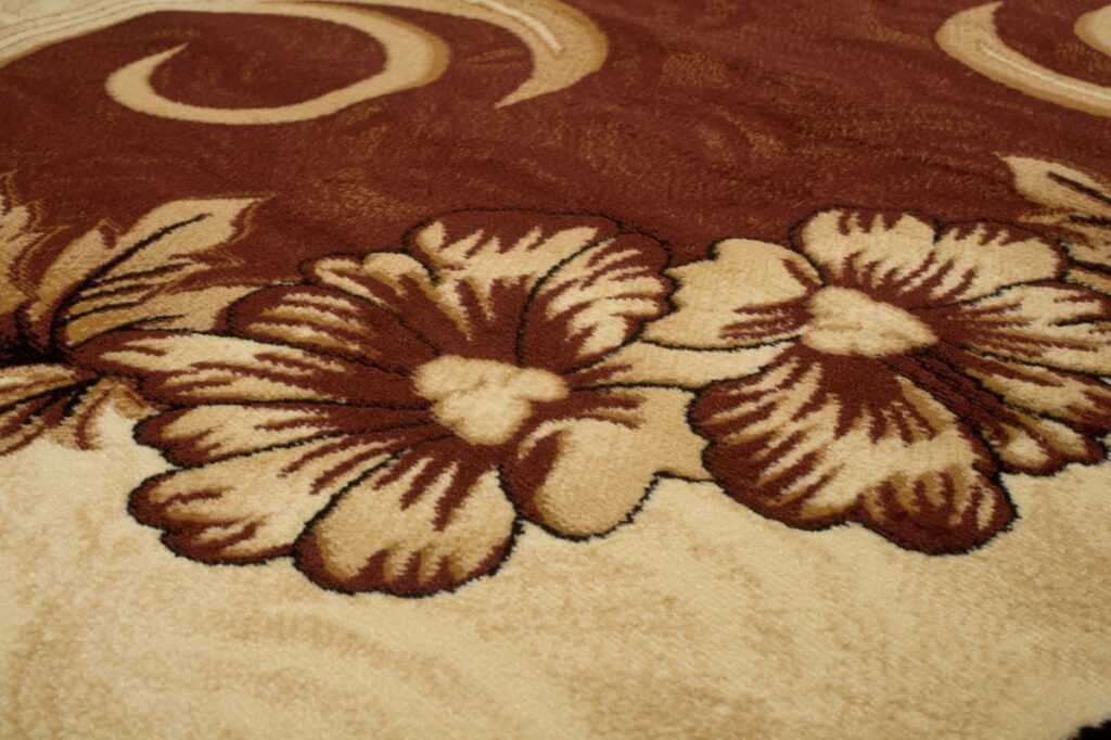 Teppich Atlas Braun Beige Klassisch Floral