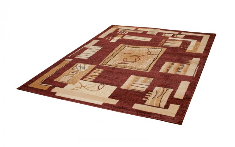 Teppich Atlas Braun Beige Geometrisch Blätter