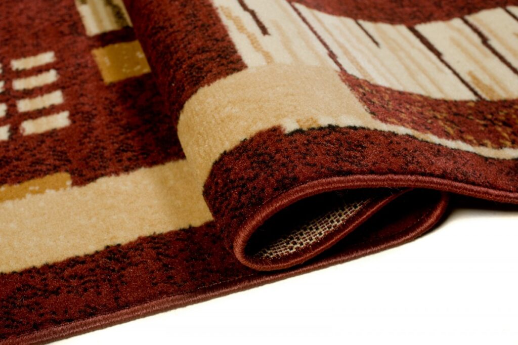 Teppich Atlas Braun Beige Geometrisch Blätter