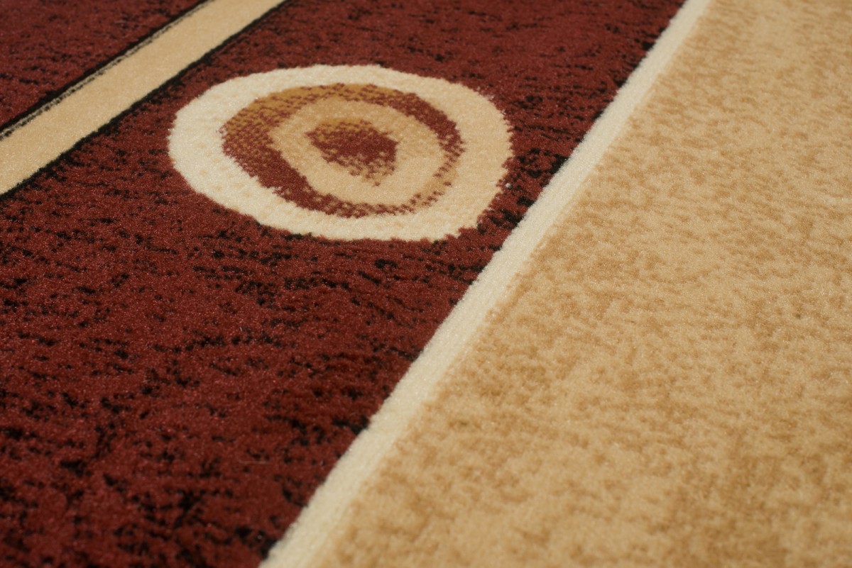 Teppich Atlas Braun Beige Abstrakt Rahmen