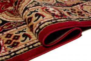 Teppich Atlas Rot Beige Traditionell Medaillon