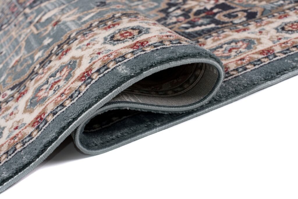 Teppich Colorado Traditionell Blau Creme Ornament