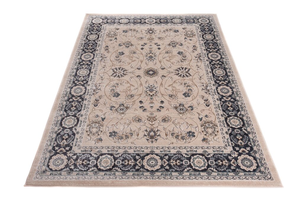 Teppich Colorado Traditioneller Beige Schwarz Floral