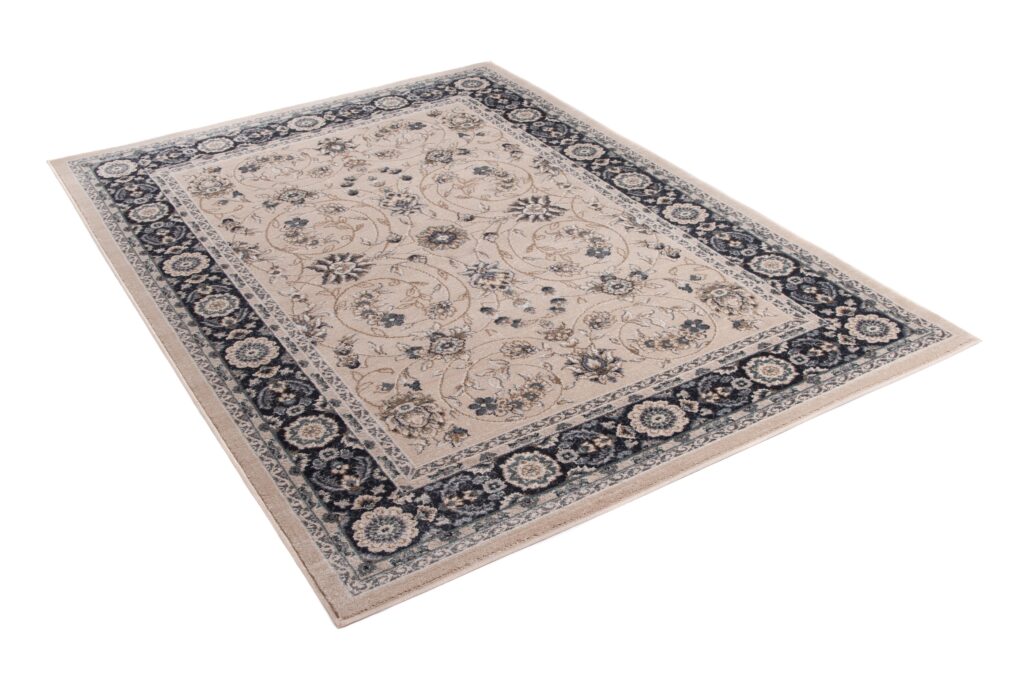 Teppich Colorado Traditioneller Beige Schwarz Floral