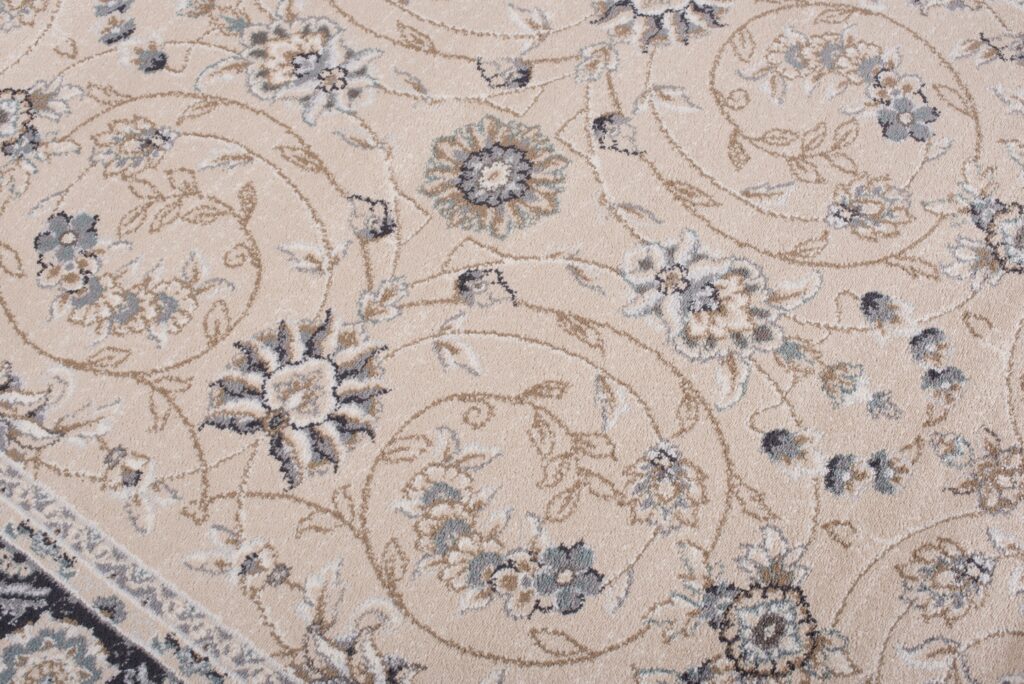 Teppich Colorado Traditioneller Beige Schwarz Floral