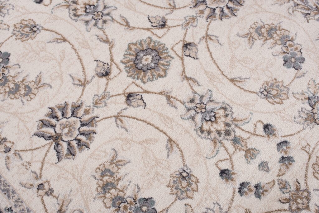Teppich Colorado Traditioneller Creme Schwarz Floral