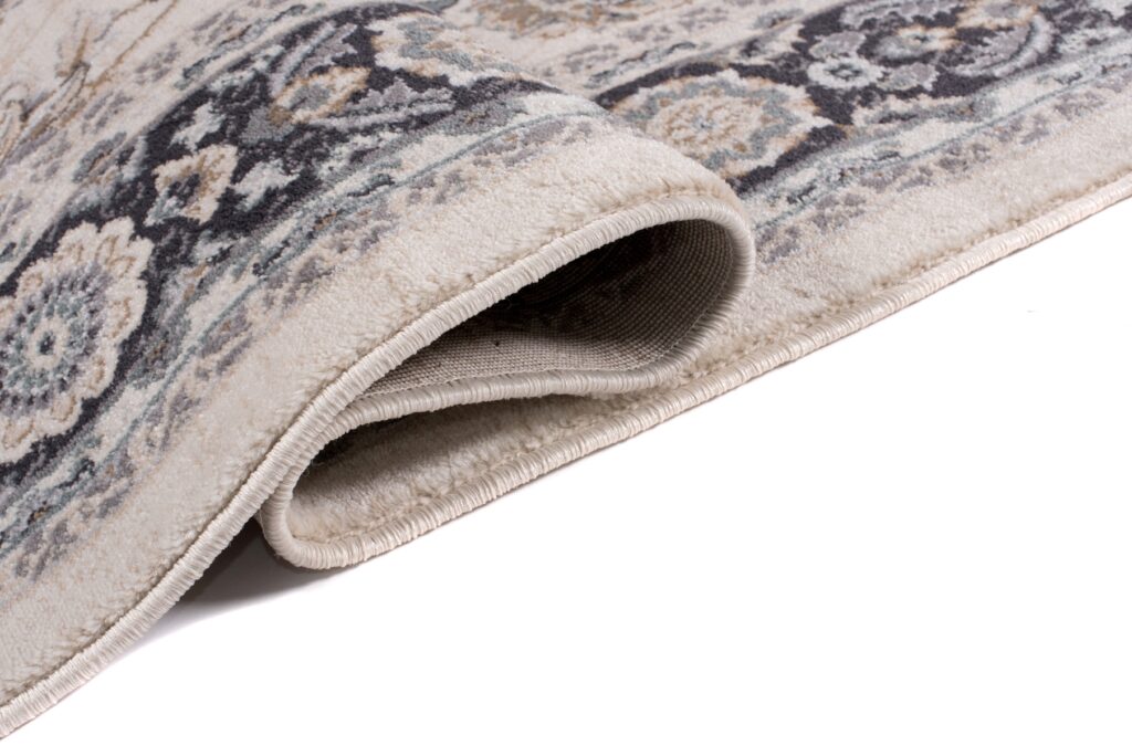 Teppich Colorado Traditioneller Creme Schwarz Floral