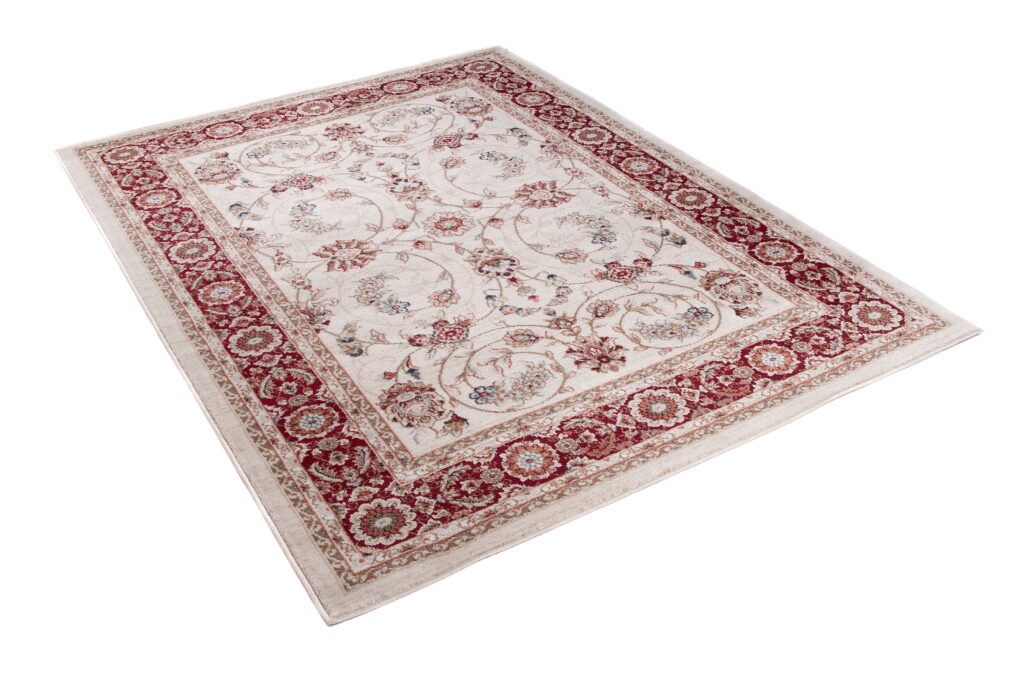 Teppich Colorado Traditioneller Creme Rot Floral