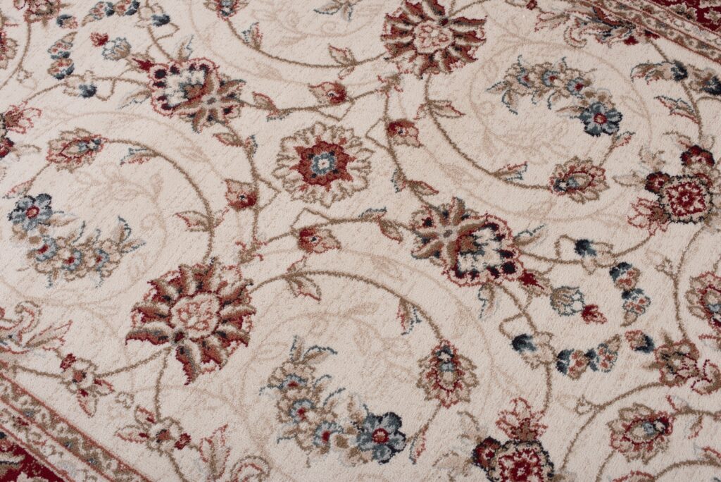 Teppich Colorado Traditioneller Creme Rot Floral