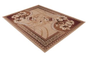Teppich Atlas Beige Braun Klassisch Floral