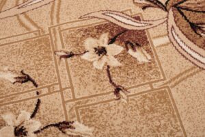 Teppich Atlas Beige Braun Klassisch Floral