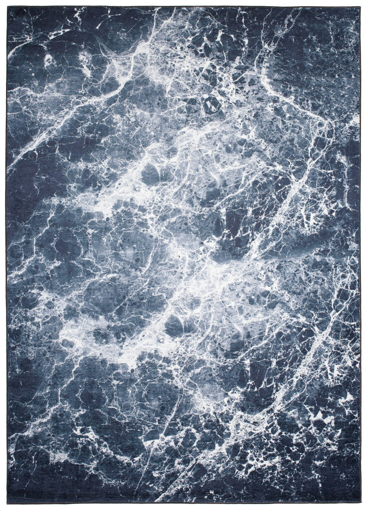 Teppich Toscana Grau Dunkelblau Hell Marmor