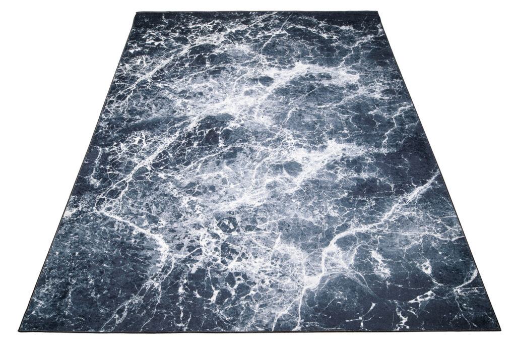 Teppich Toscana Grau Dunkelblau Hell Marmor