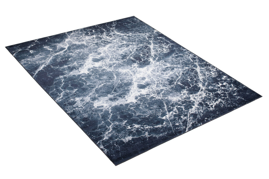 Teppich Toscana Grau Dunkelblau Hell Marmor