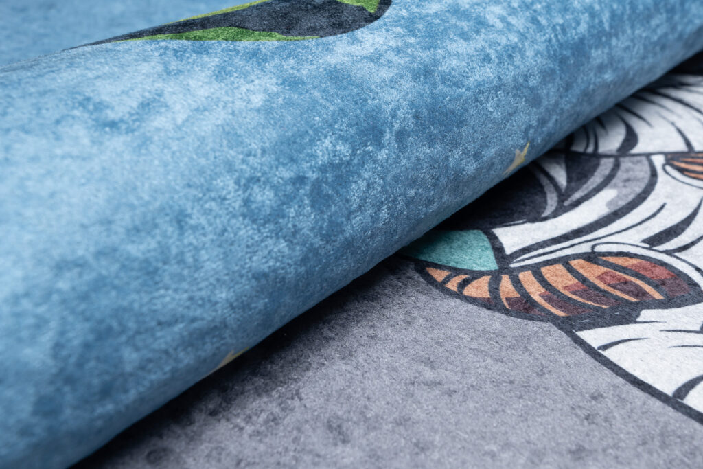 Teppich Emma Kinderzimmer Blau Kosmos Rutschfest