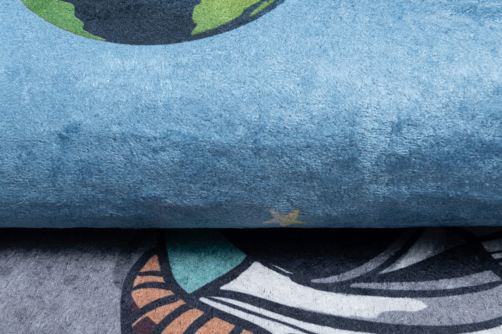 Teppich Emma Kinderzimmer Blau Kosmos Rutschfest