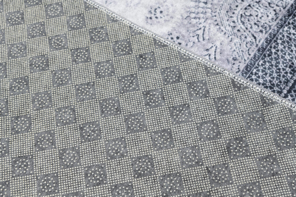 Teppich Victoria Grau Meliert Ornamente Anti-Rutsch