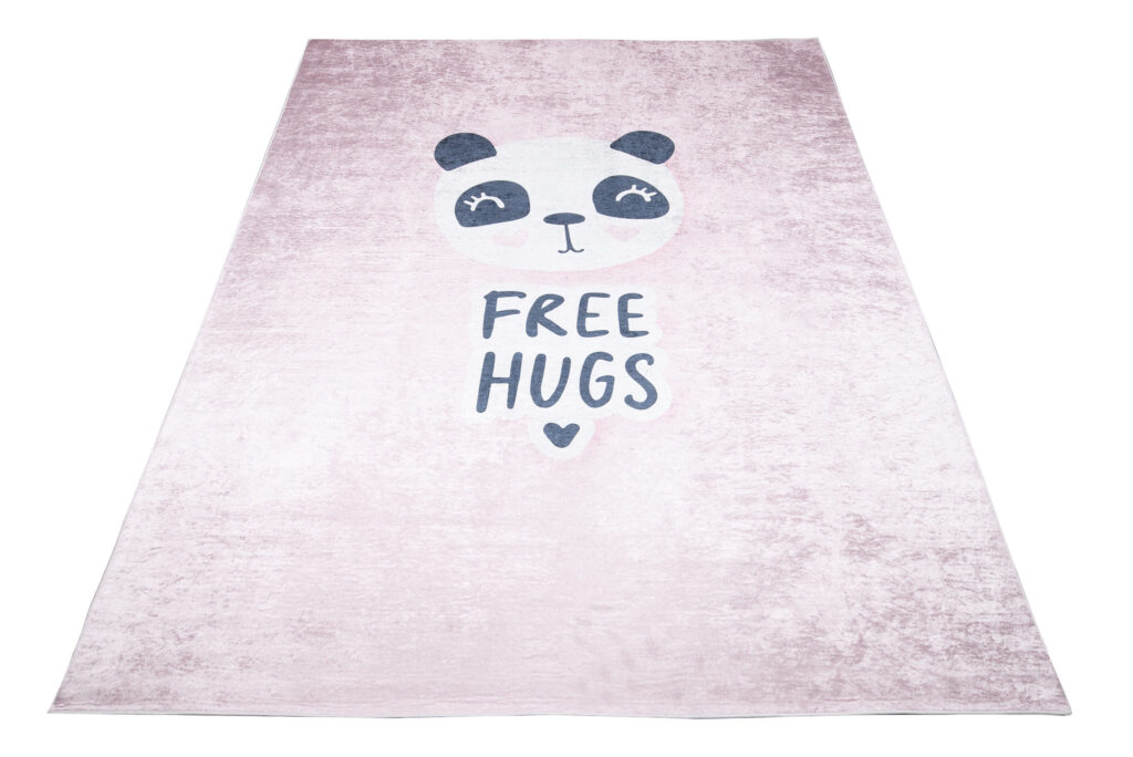 Teppich Emma Kinderzimmer Rosa Panda Rutschfest