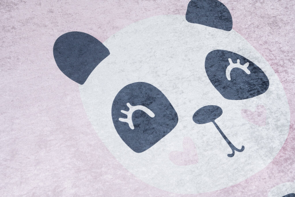 Teppich Emma Kinderzimmer Rosa Panda Rutschfest