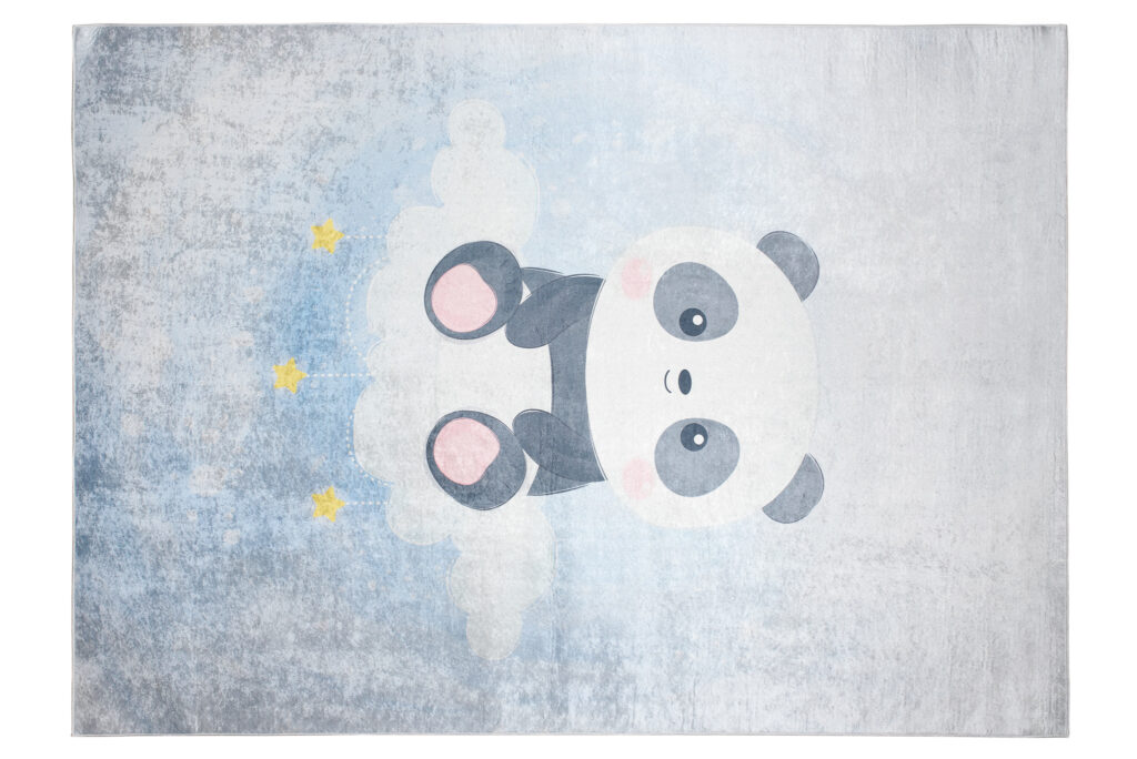 Teppich Emma Grau Blau Panda Anti-Rutsch