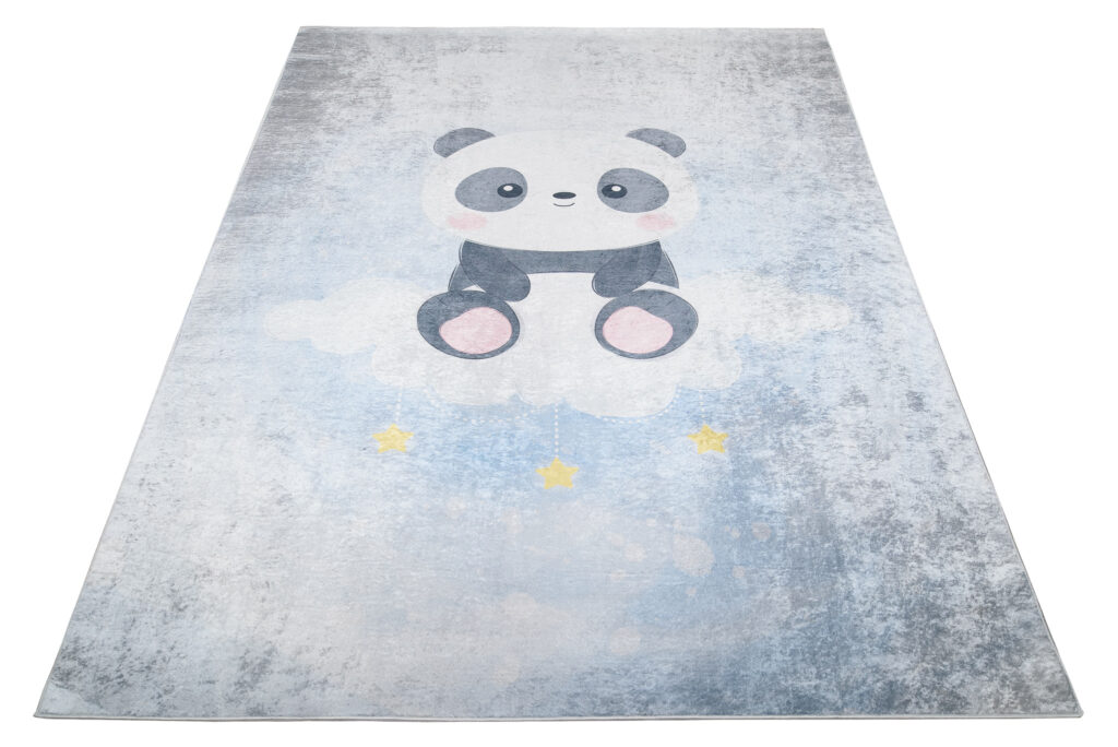 Teppich Emma Grau Blau Panda Anti-Rutsch