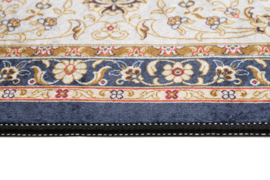 Teppich Victoria Fransen Traditionell Grau Creme