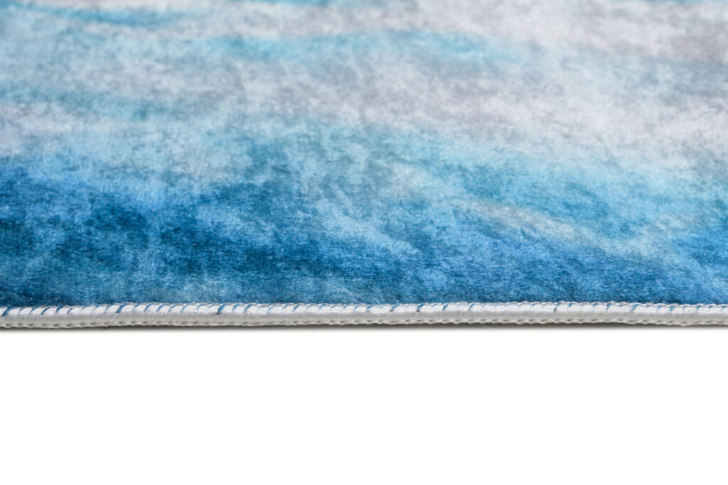 Teppich Toscana Blau Gold Abstrakt Wellen