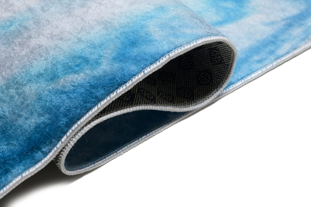 Teppich Toscana Blau Gold Abstrakt Wellen