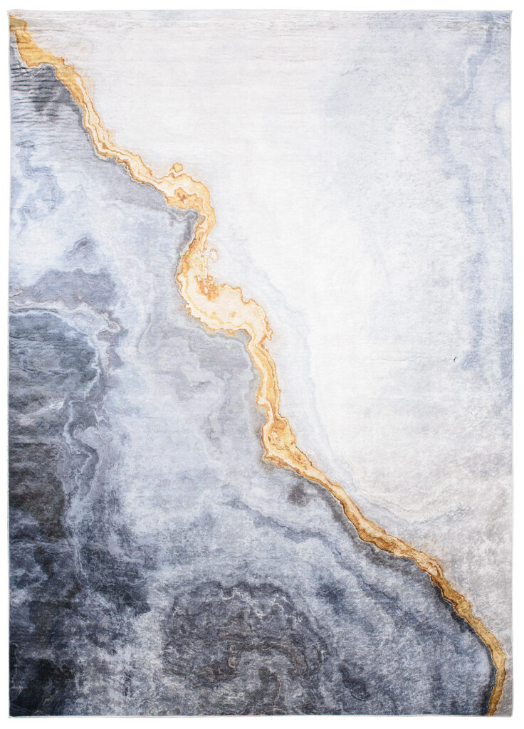 Teppich Toscana Modern Grau Golden Abstrakt