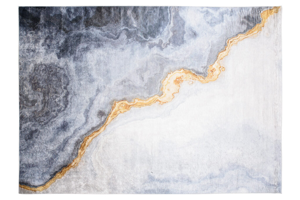 Teppich Toscana Modern Grau Golden Abstrakt