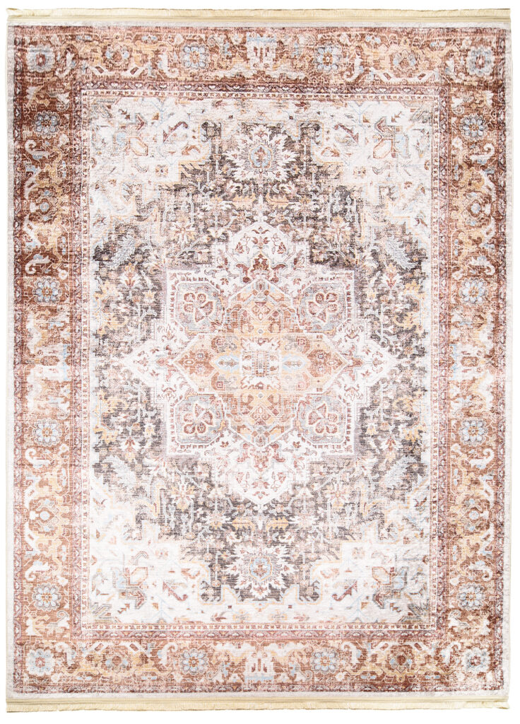 Teppich Victoria Fransen Klassisch Beige Creme