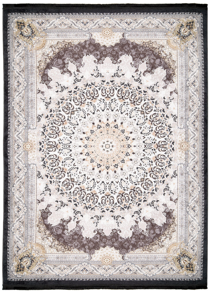 Teppich Victoria Fransen Klassisch Braun Rosette