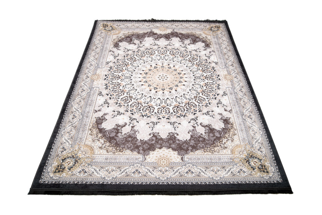 Teppich Victoria Fransen Klassisch Braun Rosette