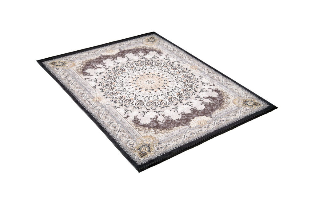 Teppich Victoria Fransen Klassisch Braun Rosette