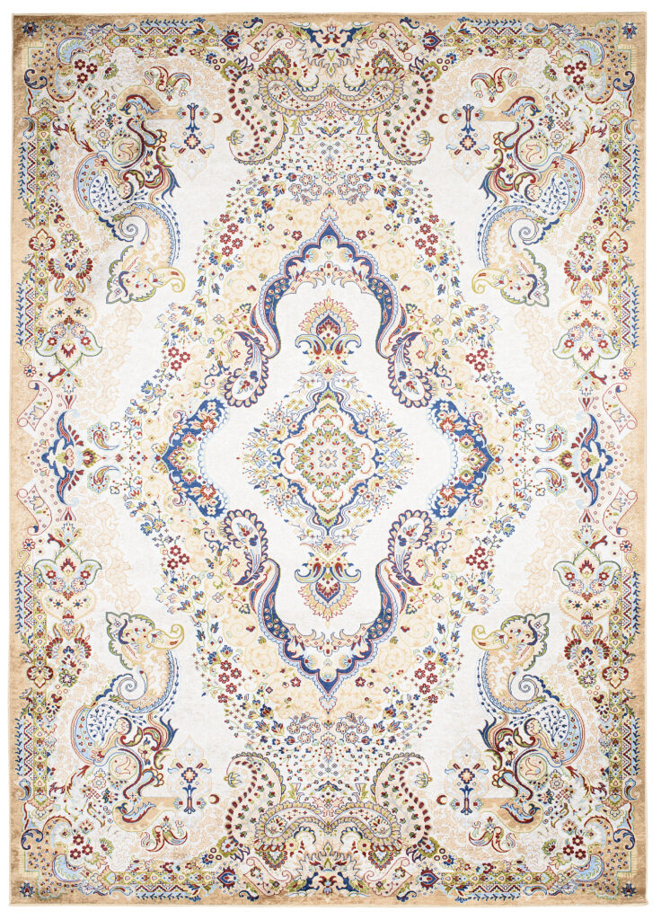 Teppich Victoria Creme Marineblau Traditionell