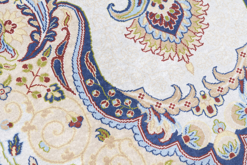 Teppich Victoria Creme Marineblau Traditionell